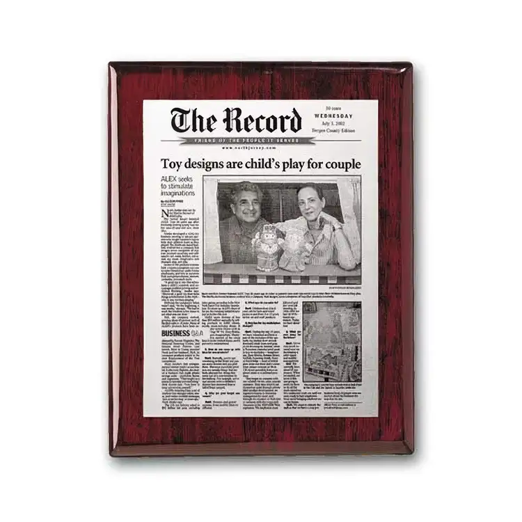 Metal Photo Plaque - Rosewood 9 x 12 in