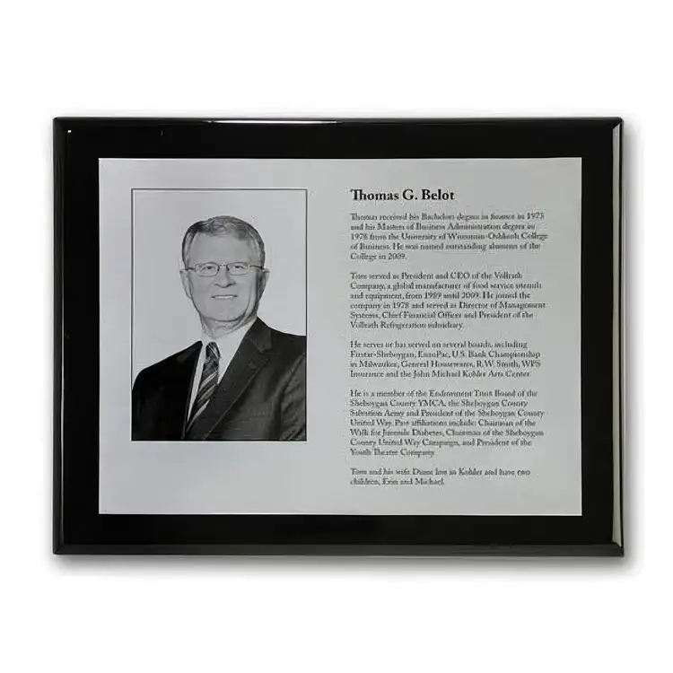 Metal Photo Plaque - Ebony 10.5 x 13 in