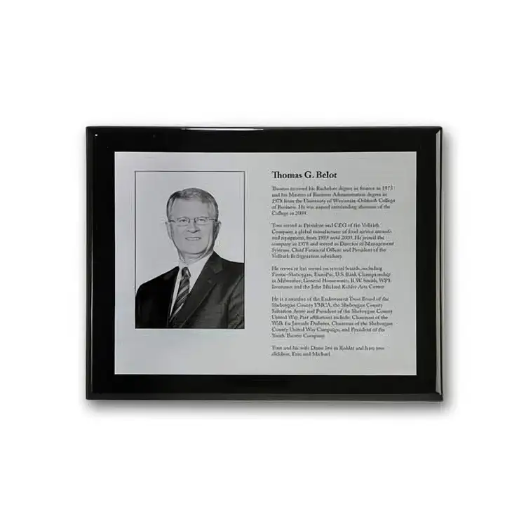 Metal Photo Plaque - Ebony 7 x 9 in