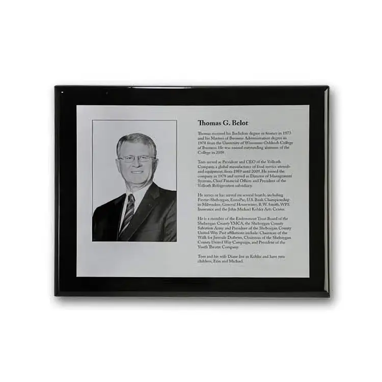 Plaque photo sur métal - Ébène 8 x 10 po