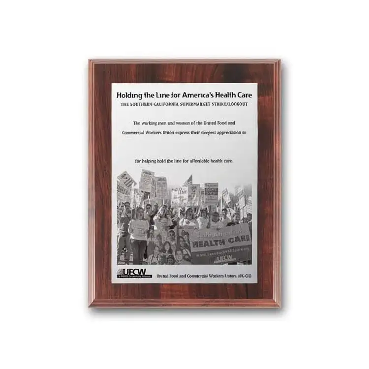 Metal Photo Plaque - Walnut Finish 7 x 9 in