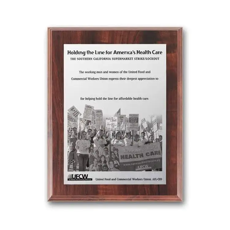 Metal Photo Plaque - Walnut Finish 9 x 12 in