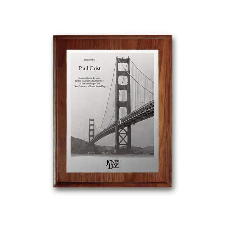 Metal Photo Plaque - Walnut Cove Edge 7 x 9 in