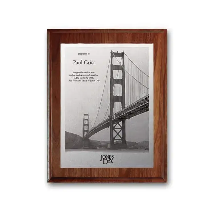 Metal Photo Plaque - Walnut Cove Edge 8 x 10 in