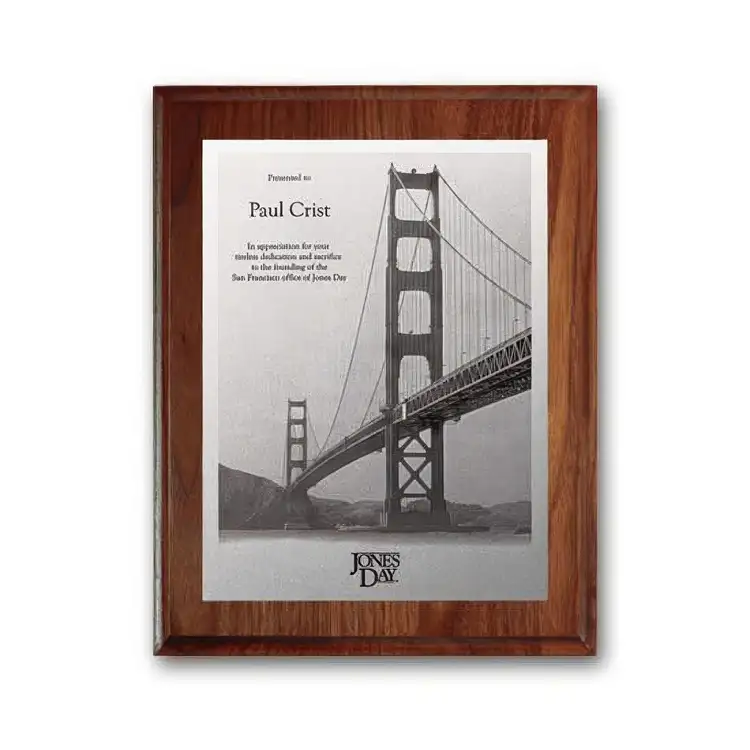 Metal Photo Plaque - Walnut Cove Edge 9 x 12 in