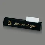 Black Marble Nameplate with Business Card Holder