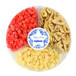 Plateau à partager d’ananas, papaye et croustilles de banane