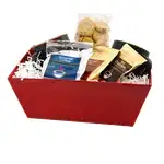 Gift Tray with 12 oz Two-Tone Mugs and Chocolate Chip Cookies