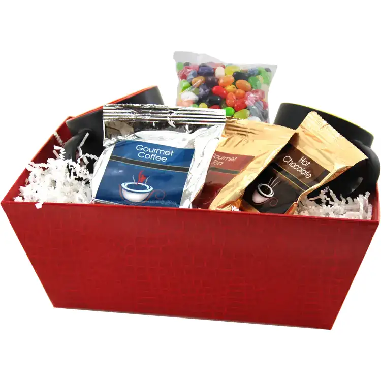 Gift Tray with 12 oz Two-Tone Mugs and Jelly Belly Beans