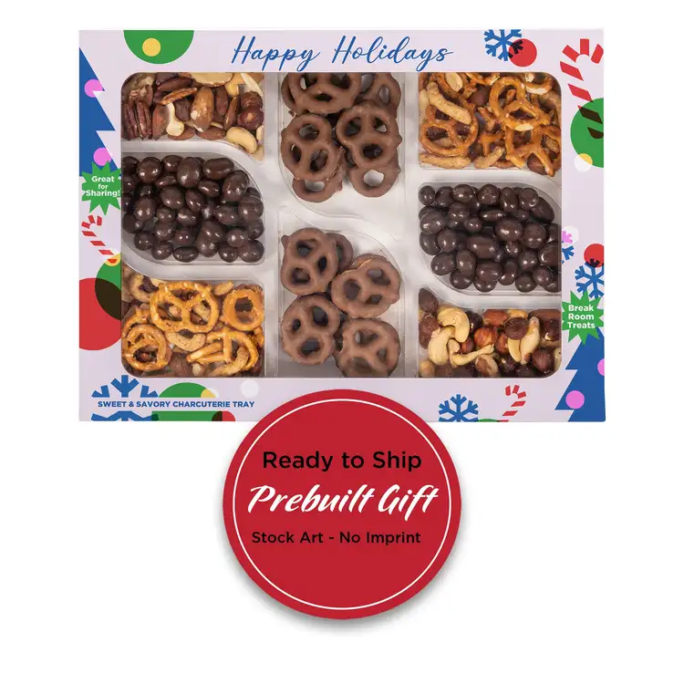 Plateau cadeau de collations sucrées et salées en coffret #6