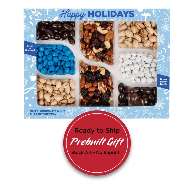 Gourmet Nut and M&M’S Tray in Gift Box #6