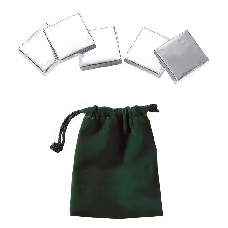 Velour Pouch with Chocolate Squares #7