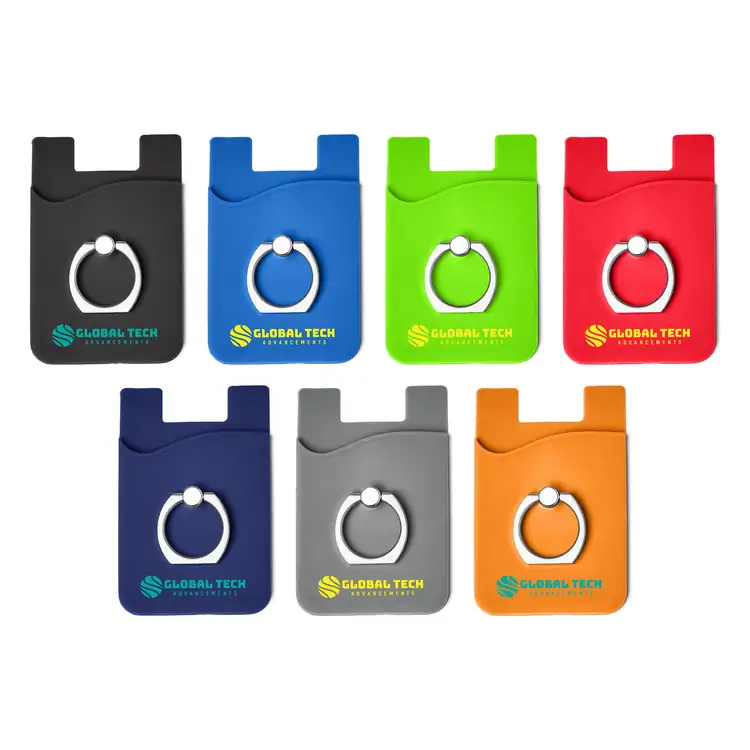 Silicone Phone Pocket with Ring Stand