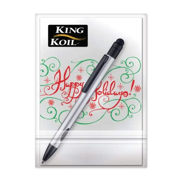 Pochette transparente pour stylo avec insertion imprimée