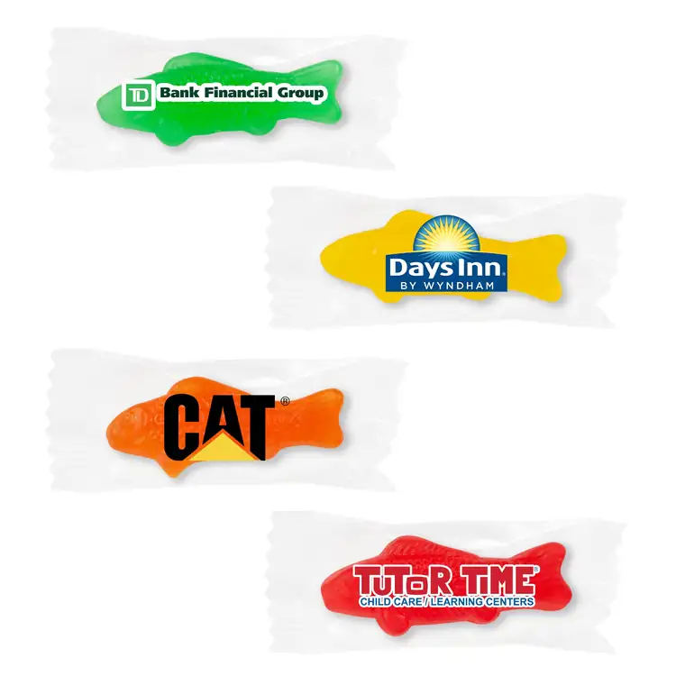 Assorted Gummy Fish with Custom Label