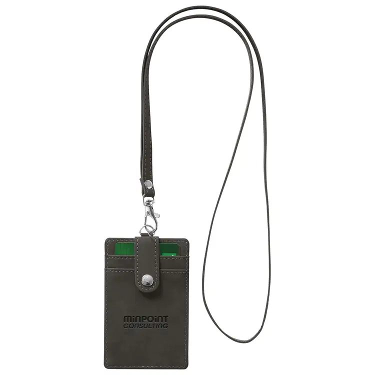 Italian Faux Leather RFID Card and Badge Holder #2
