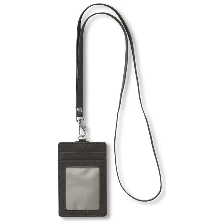 Italian Faux Leather RFID Card and Badge Holder #5