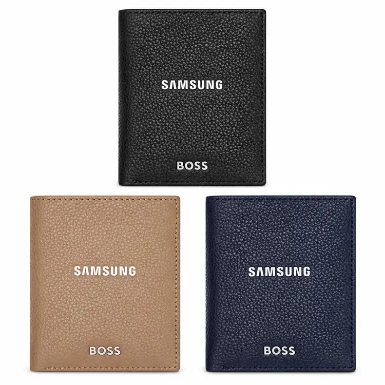 Hugo Boss Classic Grained Trifold Card Holder