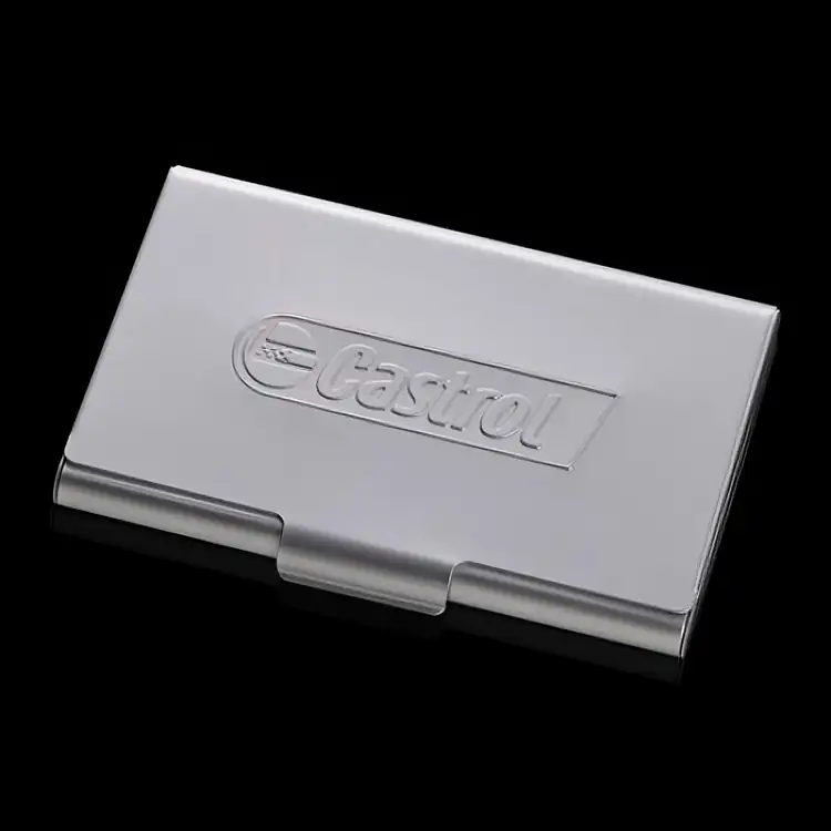 Fischer Embossed Stainless Steel Business Card Holder