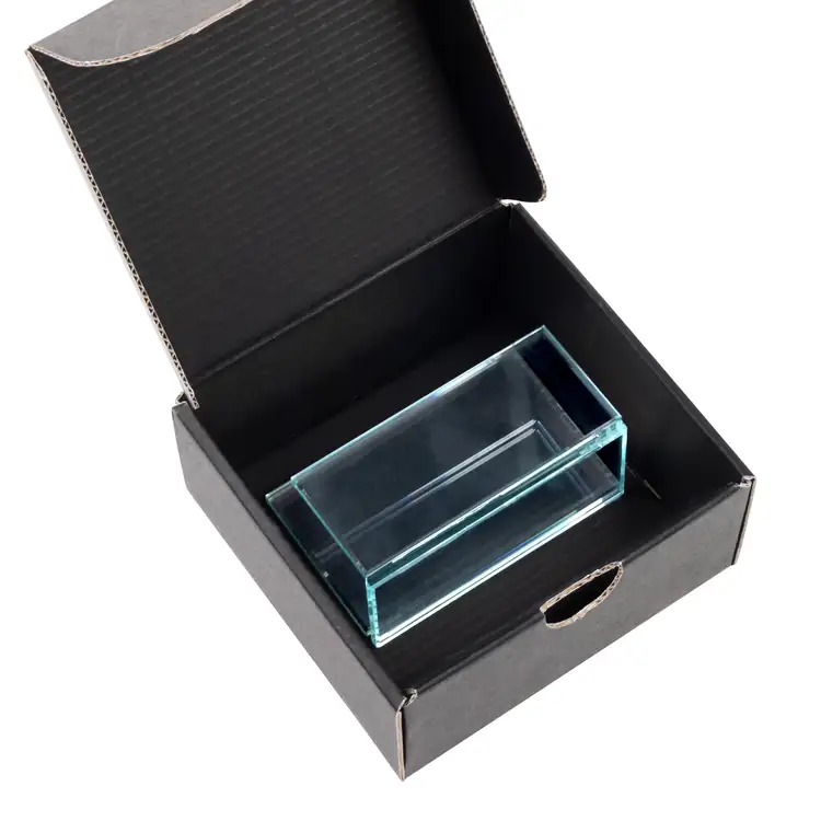 Tomlins Jade Glass Business Card Holder - Deep Etch #2