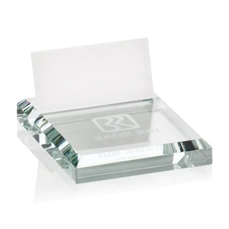 Wiltshire Optical Crystal Business Card Holder - Deep Etch