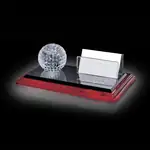 Crystal Golf Ball Business Card Holder on Albion Base
