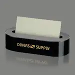 Oval Black Marble Business Card Holder