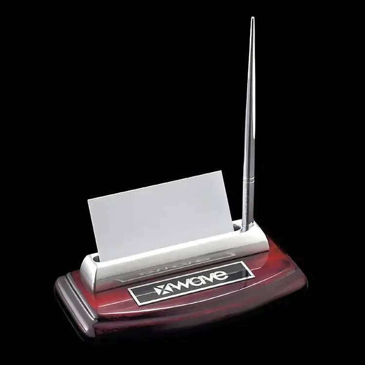 Corbett Wood Base Pen and Business Card Holder #2