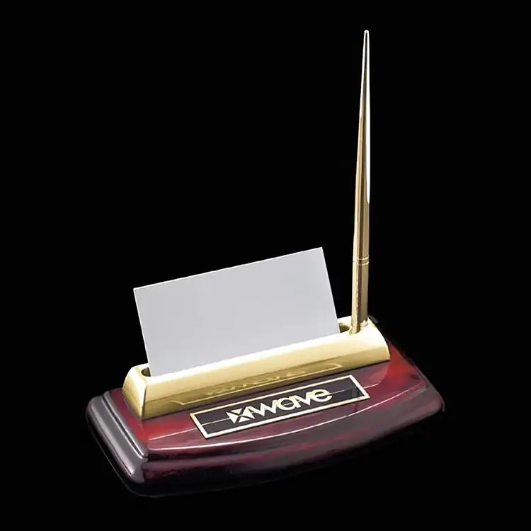 Corbett Wood Base Pen and Business Card Holder #3
