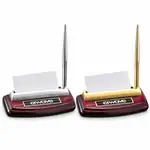 Corbett Wood Base Pen and Business Card Holder