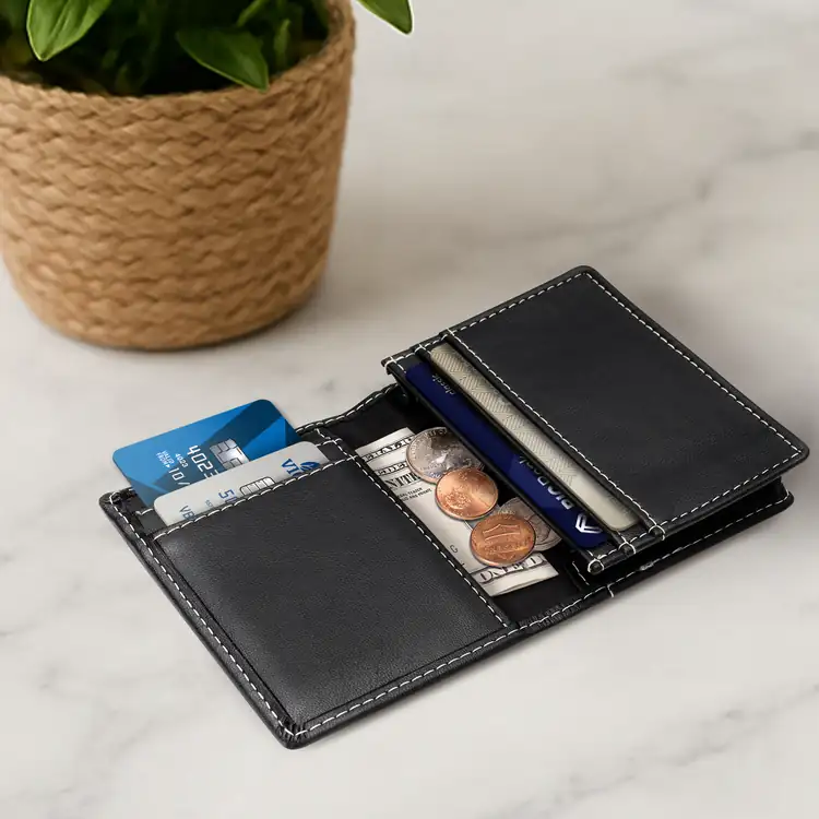 Aarau Cactus Leather Business Card Holder & Wallet #5