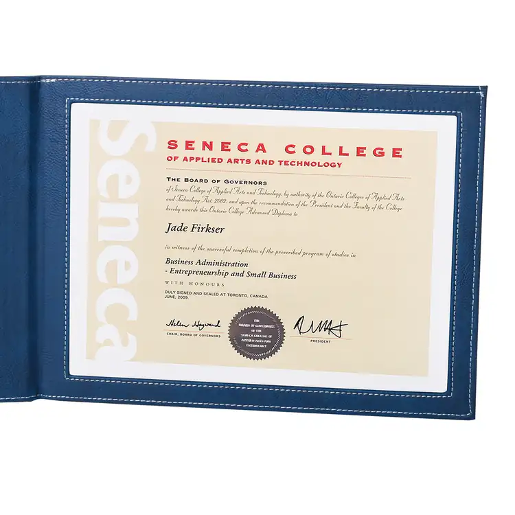 Leatherette Certificate Holder #13