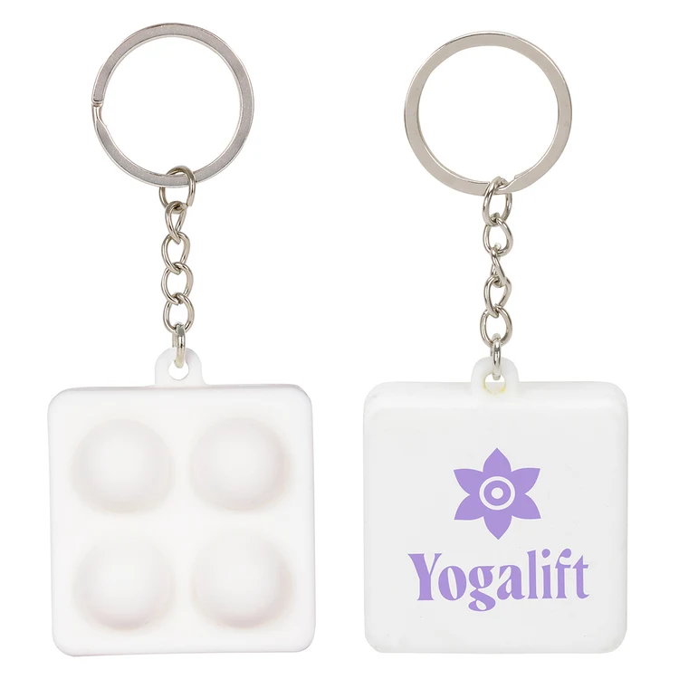 Square Push Pop Key Ring #10