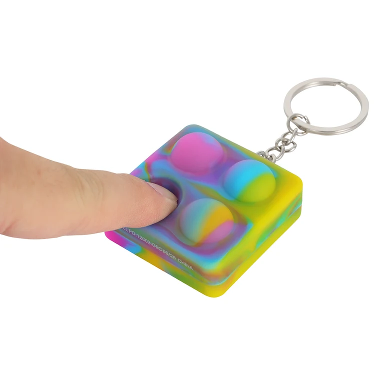 Square Push Pop Key Ring #2