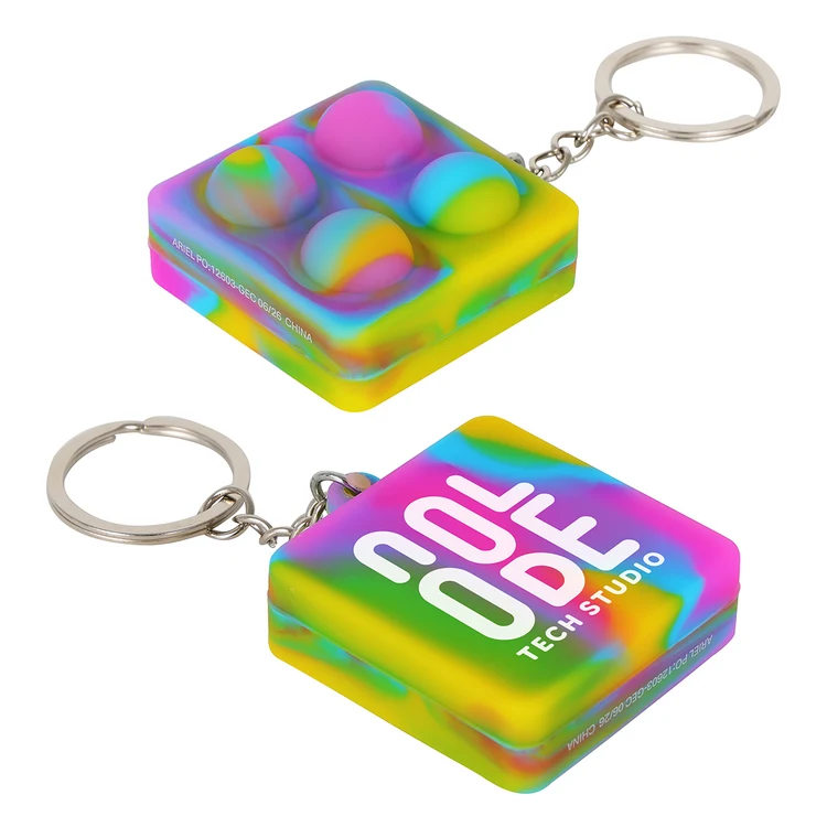Square Push Pop Key Ring #6