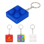 Porte-clés anti-stress carré à bulles