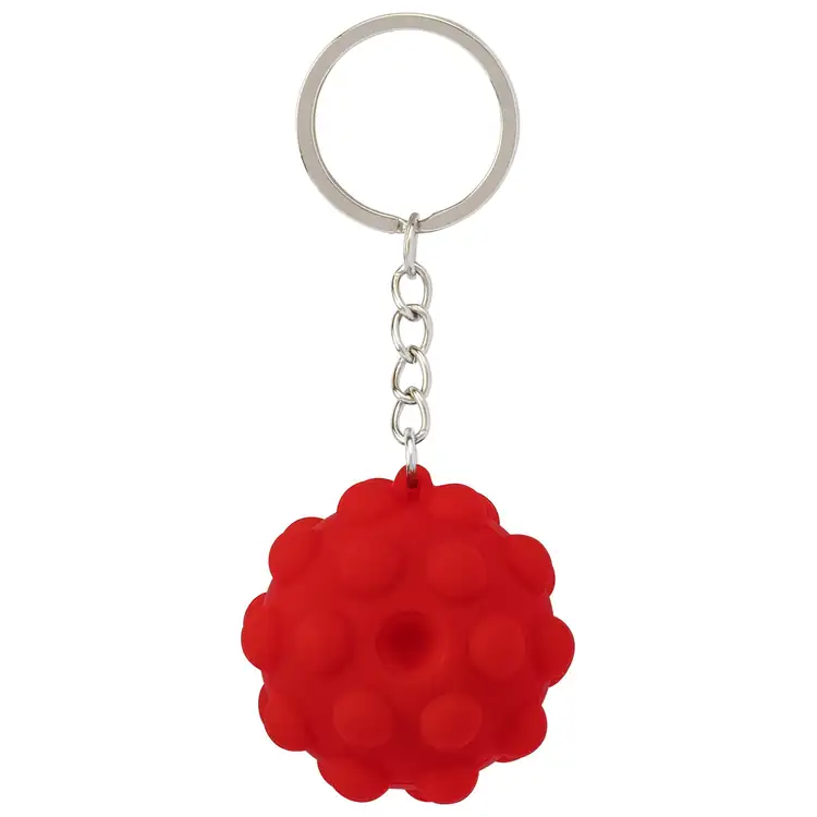 Recycled Silicone Bubble Ball Keychain #11