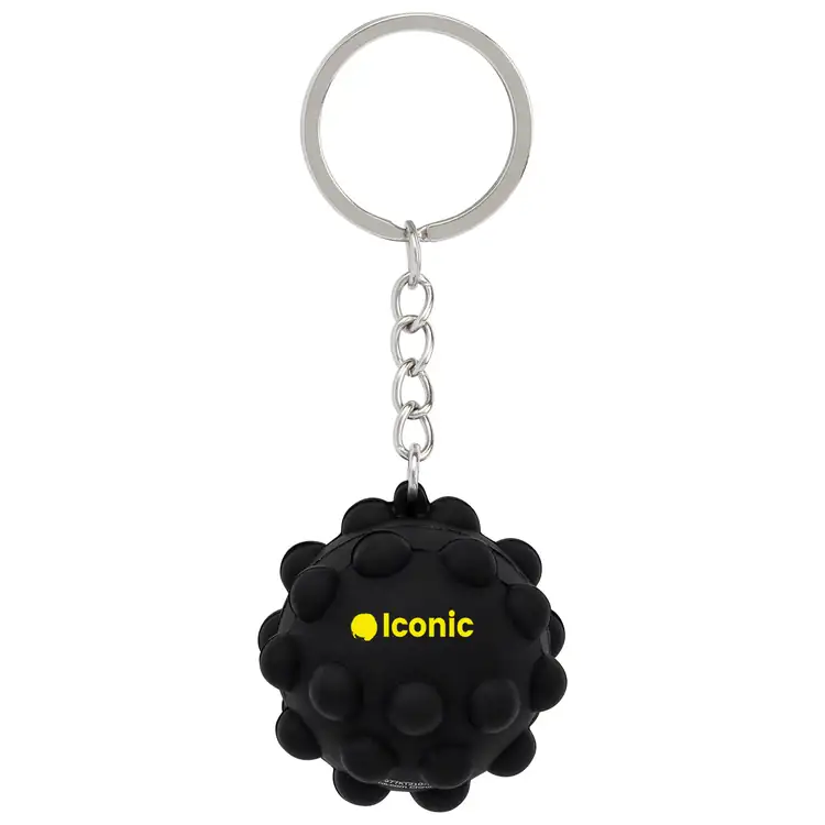 Recycled Silicone Bubble Ball Keychain #2