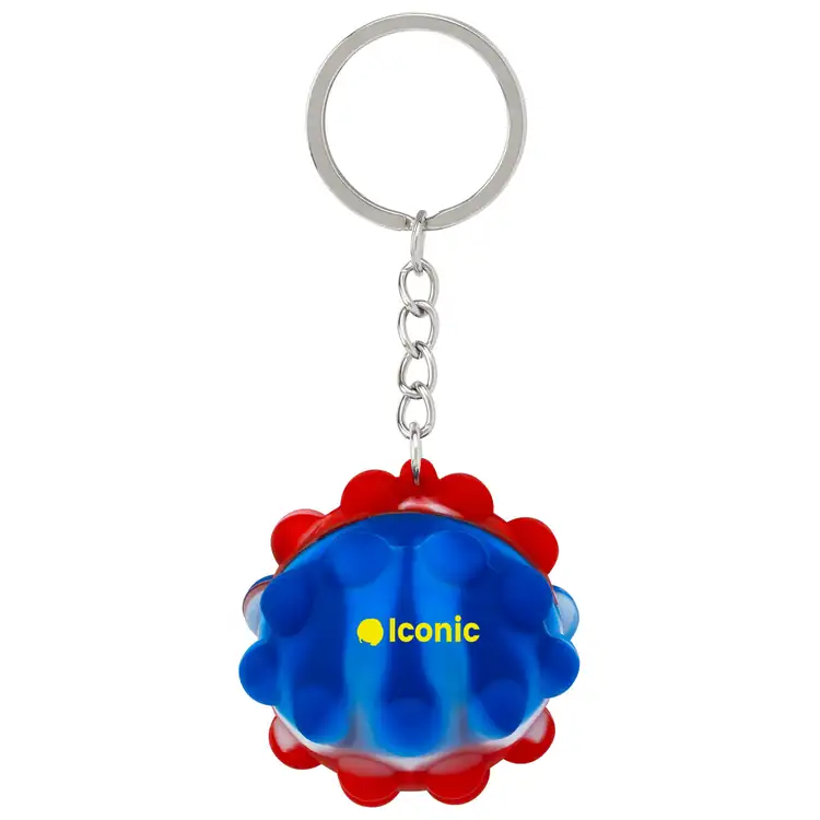 Recycled Silicone Bubble Ball Keychain #4