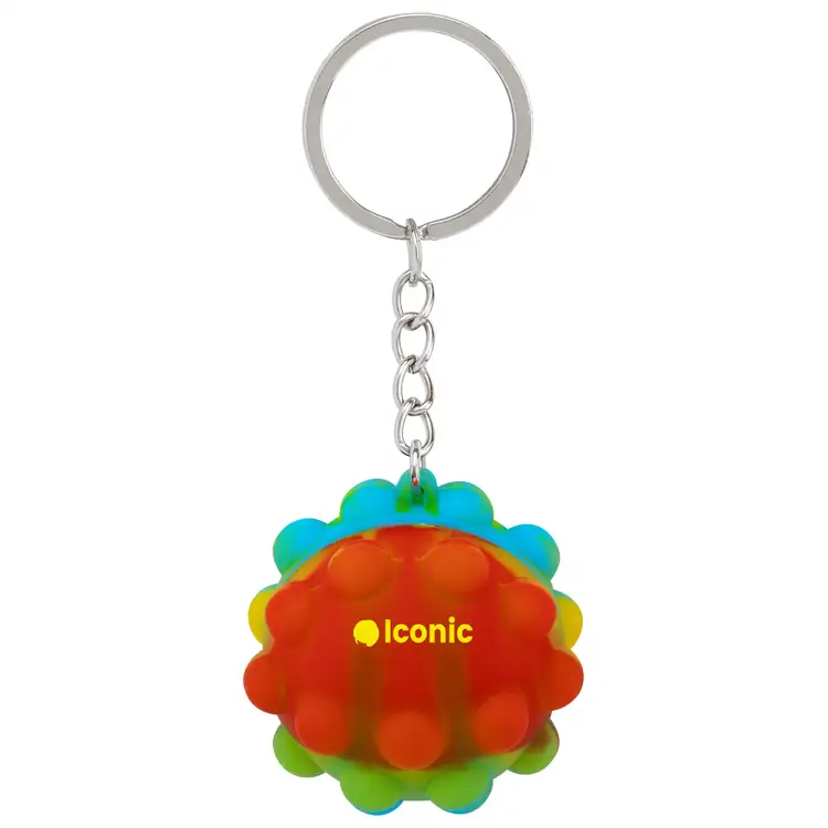 Recycled Silicone Bubble Ball Keychain #5