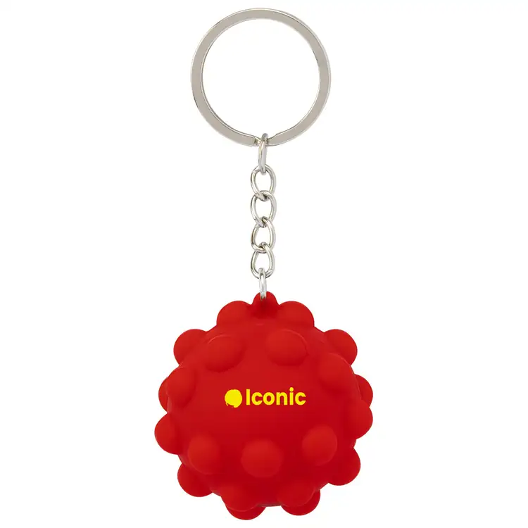 Recycled Silicone Bubble Ball Keychain #6