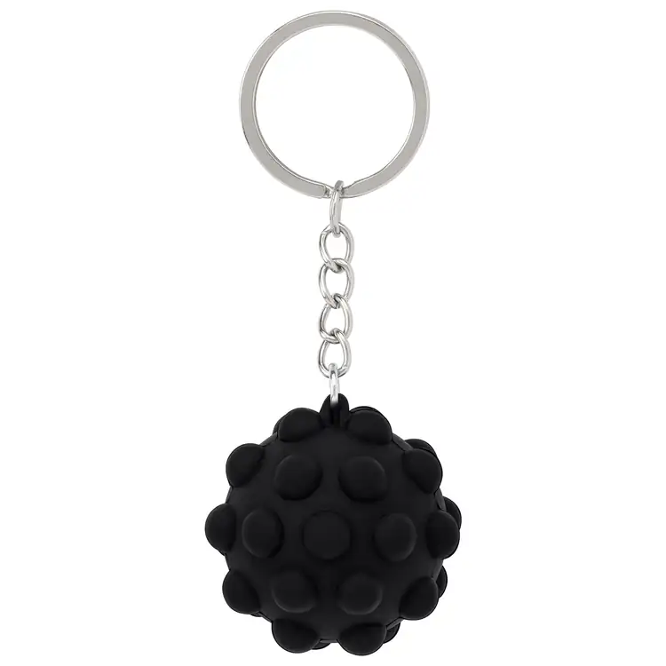 Recycled Silicone Bubble Ball Keychain #8