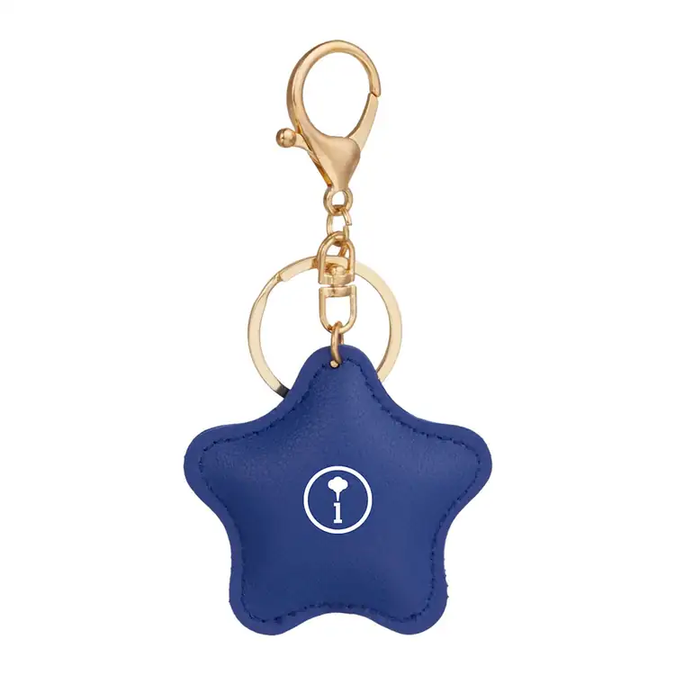 Star faux leather keychain #2