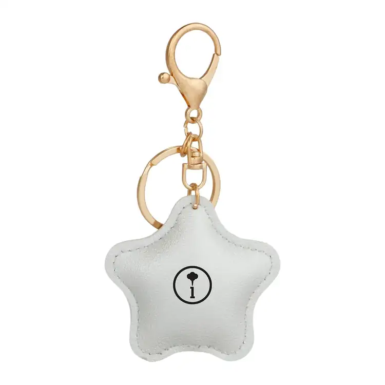 Star faux leather keychain #3