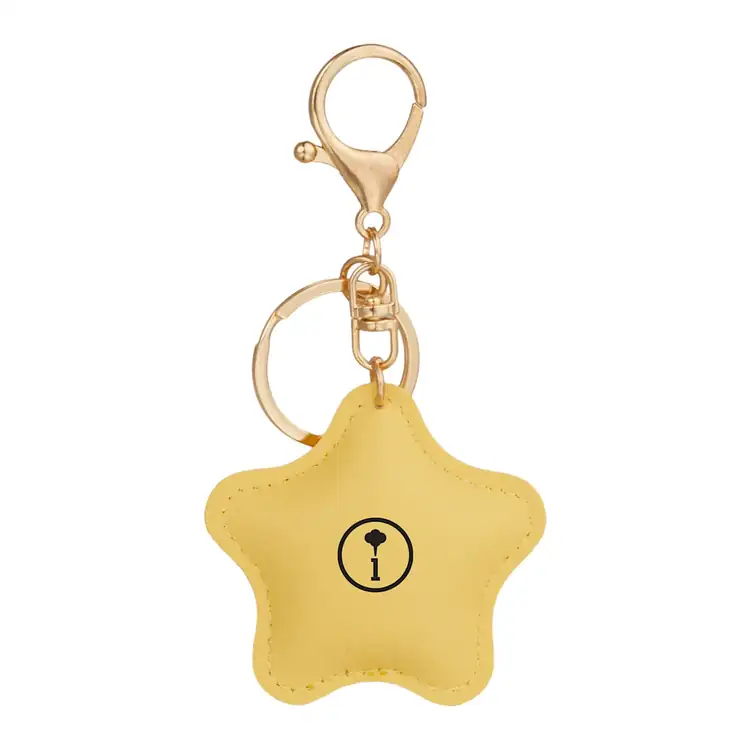 Star faux leather keychain #4