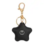 Star faux leather keychain