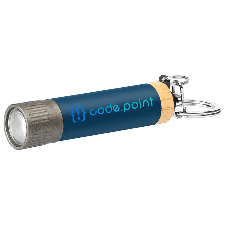Porte-clés lampe Reborn en aluminium recyclé et bambou #12