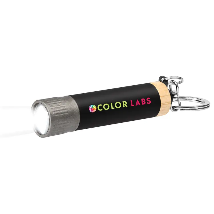 Porte-clés lampe Reborn en aluminium recyclé et bambou #15