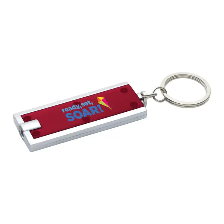 Porte-clés lumineux rectangulaire à pression #4