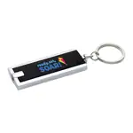 Porte-clés lumineux rectangulaire à pression